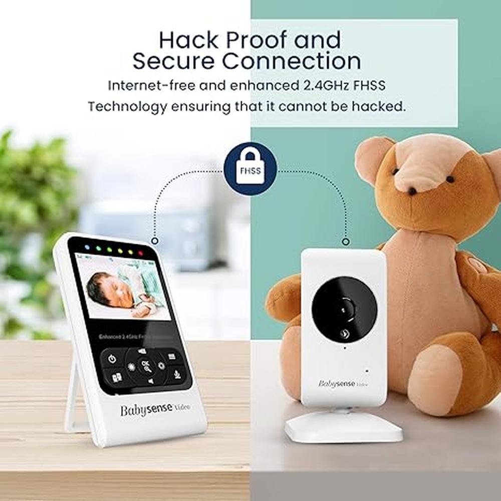 Babysense Video Baby Monitor: Babysense V24R High-End – Side View