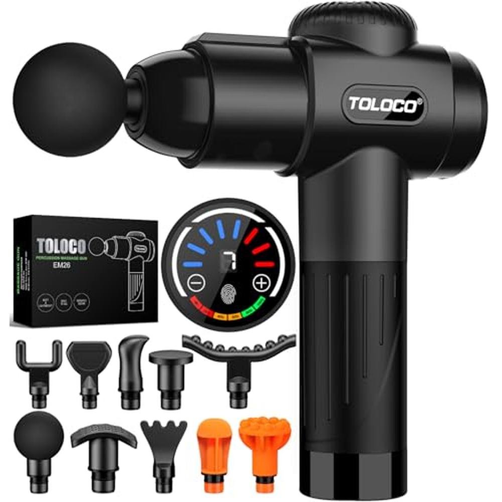 Massage ToloCo: TOLOCO Massage Gun Deep Tissue Percussion – Front View