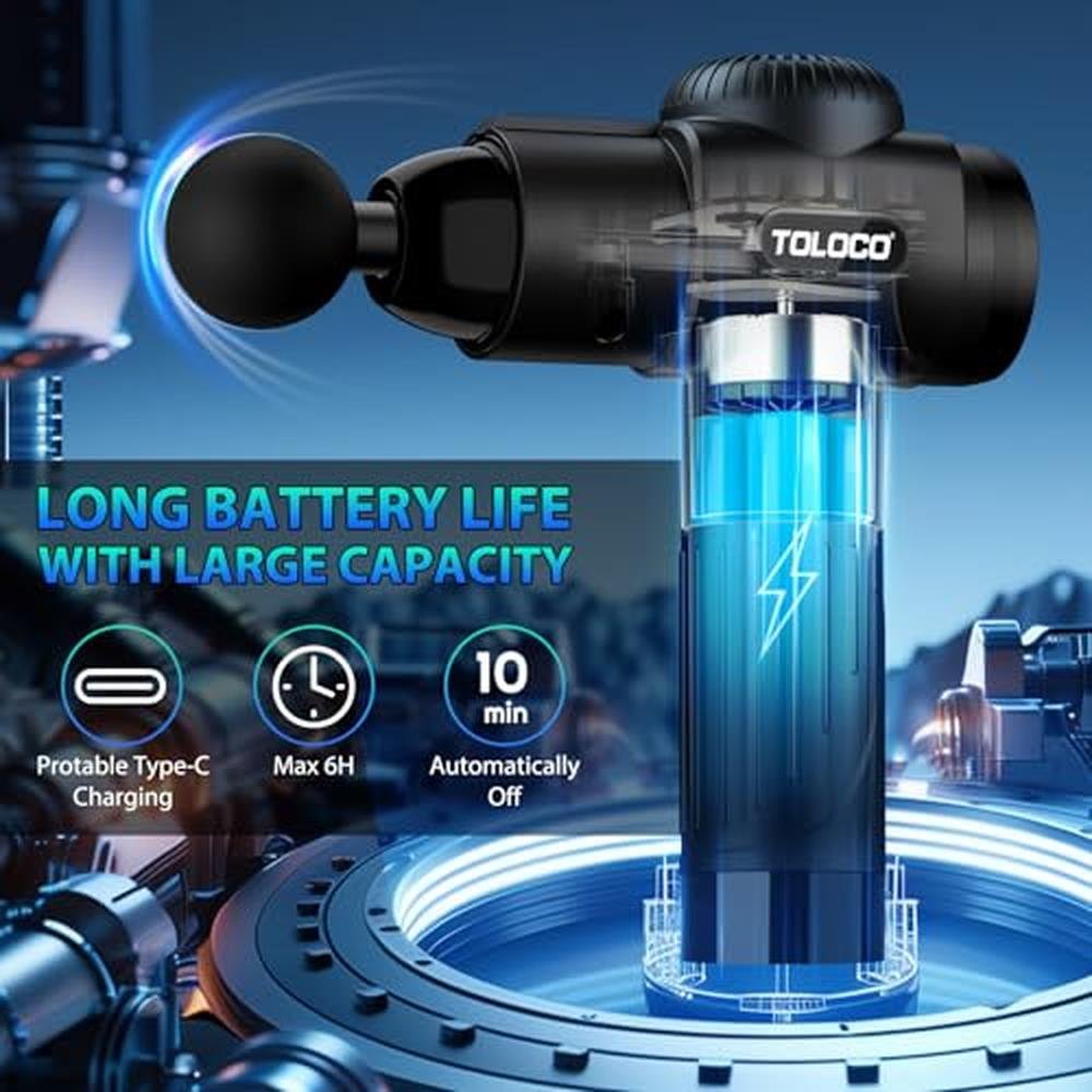 Massage ToloCo: TOLOCO Massage Gun Deep Tissue Percussion – In Use