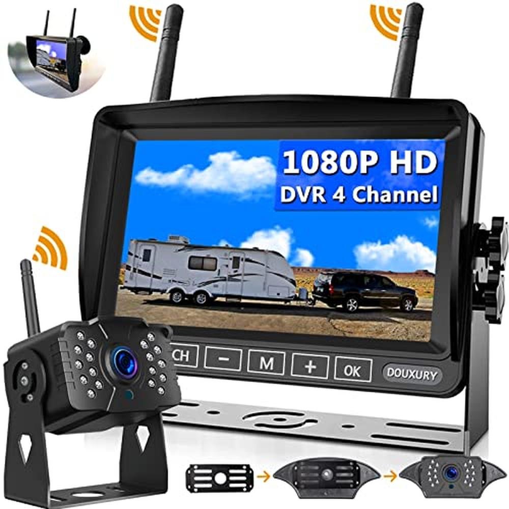 Camera View: DOUXURY RV Backup Camera Wireless IP69 – Front View