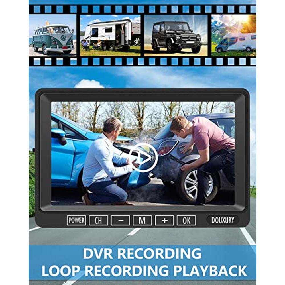 Camera View: DOUXURY RV Backup Camera Wireless IP69 – Close-up Detail