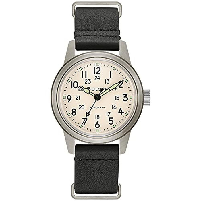 Bulova Men's Military Heritage Hack Stainless Steel 3-Hand – Front View