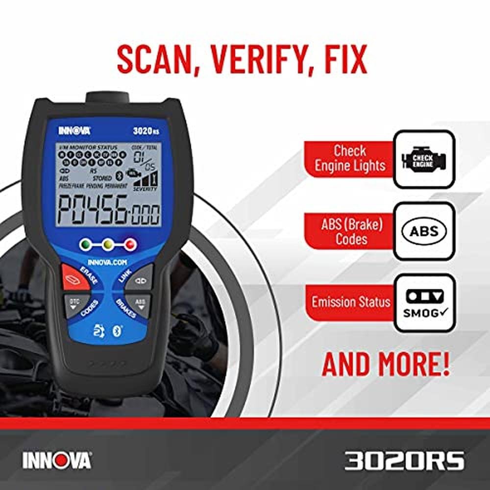 INNOVA 3020RS Fast & Easy-to-Use Check Engine Code Reader – Side View