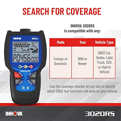 INNOVA 3020RS Fast & Easy-to-Use Check Engine Code Reader – Close-up Detail