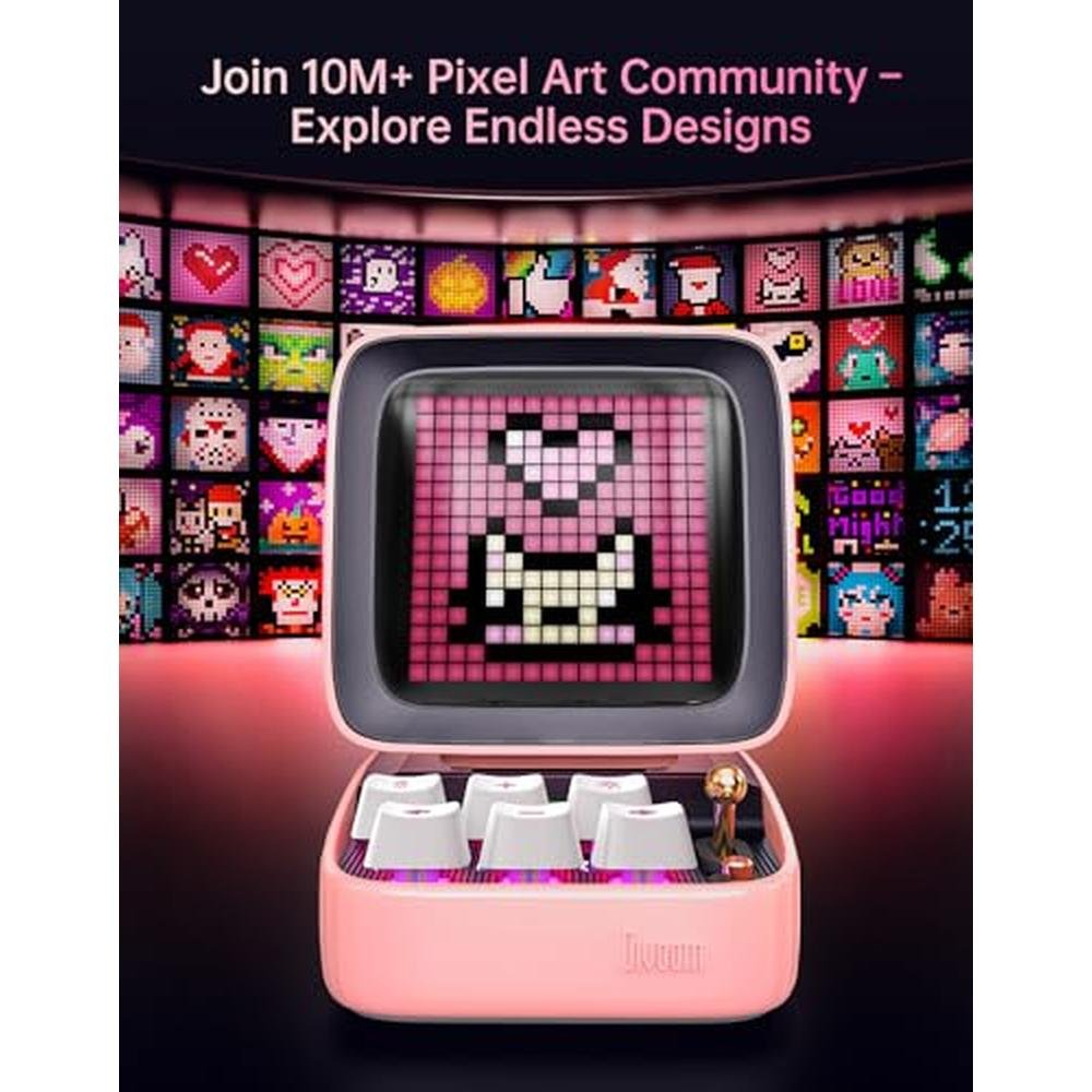 Divoom Ditoo: Retro Pixel Art Game Bluetooth Speaker with – Close-up Detail