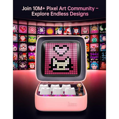 Divoom Ditoo: Retro Pixel Art Game Bluetooth Speaker with – Close-up Detail