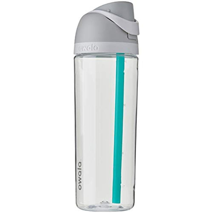 Water Bottle: Owala FreeSip Clear Tritan Plastic Water – Front View