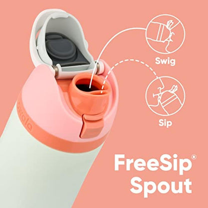 Water Bottle: Owala FreeSip Insulated Stainless Steel 24 Oz – Side View