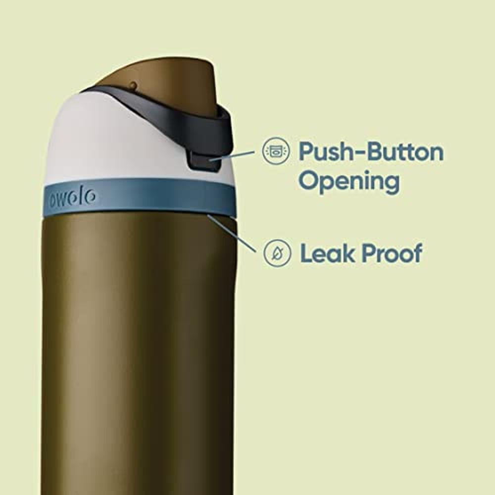 Water Bottle: Owala FreeSip Insulated Stainless Steel 24 Oz – Close-up Detail