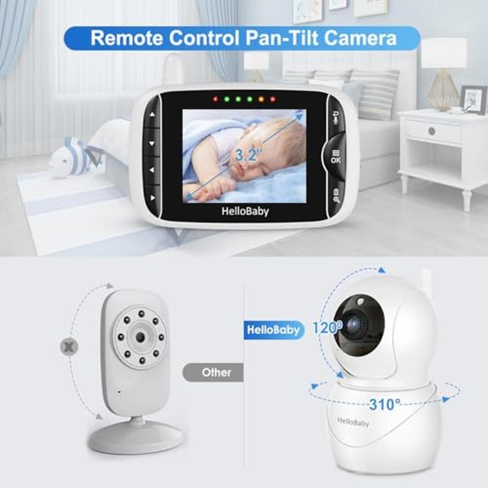 Monitor Audio: HelloBaby HB66Pro Video Baby Monitor with – Side View