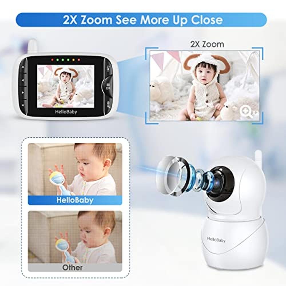 Monitor Audio: HelloBaby HB66Pro Video Baby Monitor with – Close-up Detail