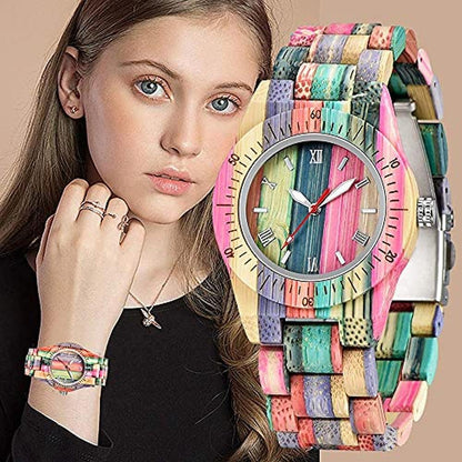 Watch Tiong: Tiong Lightweight Women's Wooden Watch with – Side View