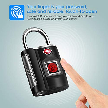 Fingerprint Lock: TSA-Approved Smart Digital Locker Lock – Side View