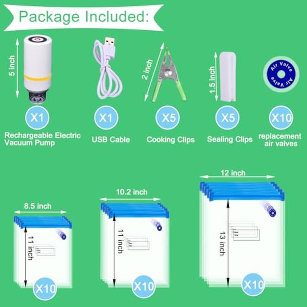 Sous Vide Vacuum Sealer Set: 42 PCS Premium Kit with 30 – Packaging