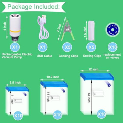 Sous Vide Vacuum Sealer Set: 42 PCS Premium Kit with 30 – Packaging