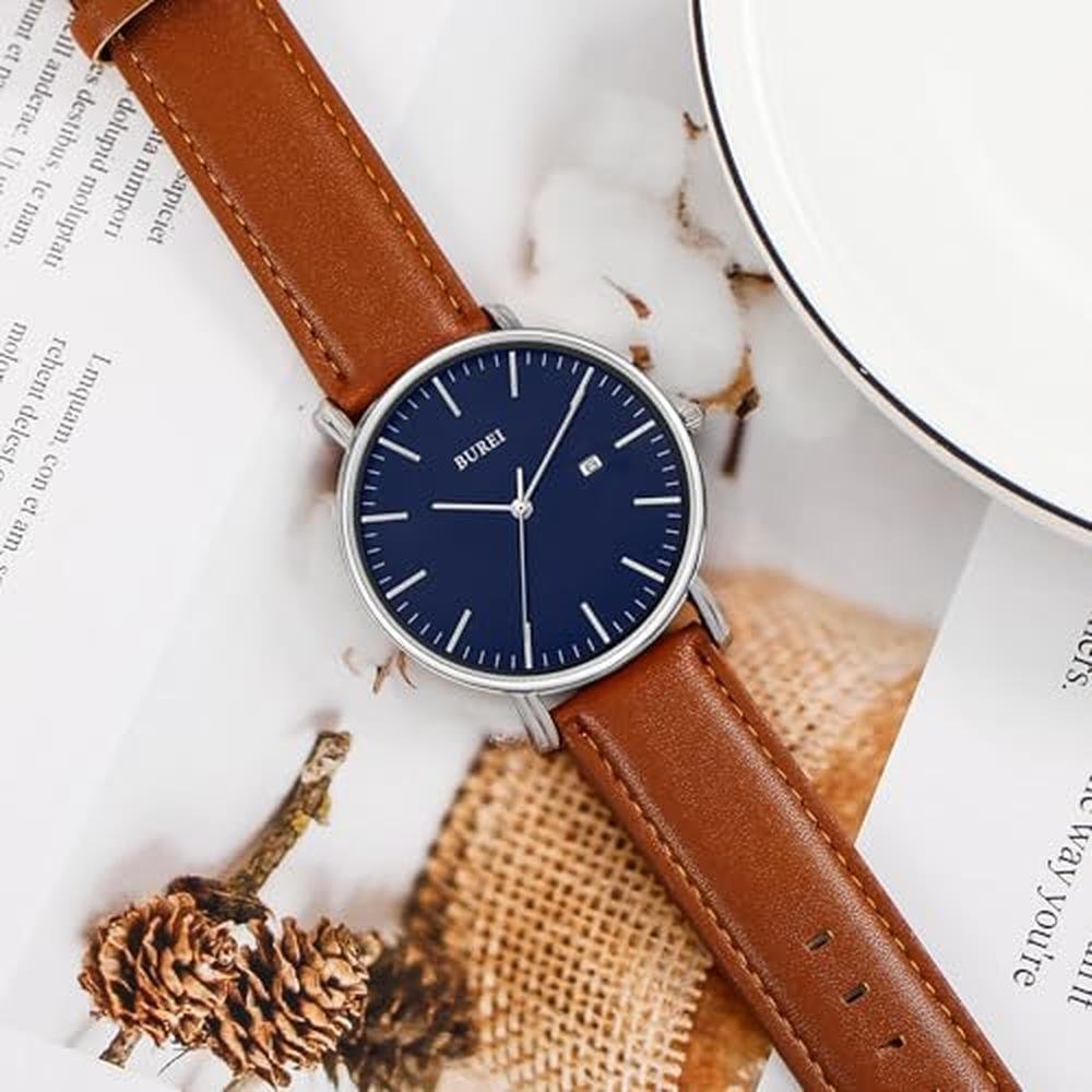 Watches Burei: Burei Men's Fashion Minimalist Wrist Watch – Close-up Detail