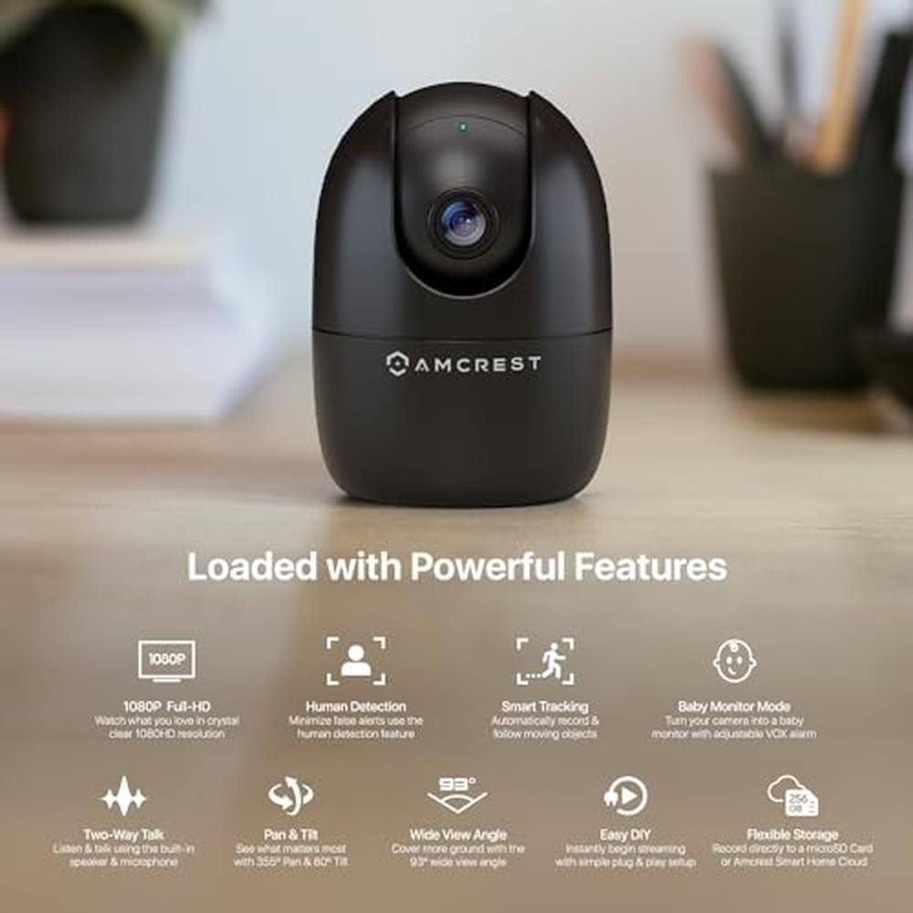 Camera Amcrest: Amcrest 1080P WiFi Camera Indoor ASH21-B – Side View