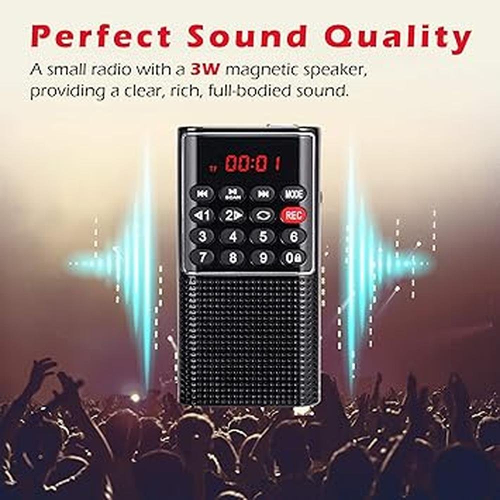 Radio Battery: PRUNUS Mini Pocket FM Walkman Radio Portable – In Use