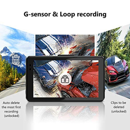 Dash Camera: Biuone Front and Rear Dash Cam for Cars with – Side View
