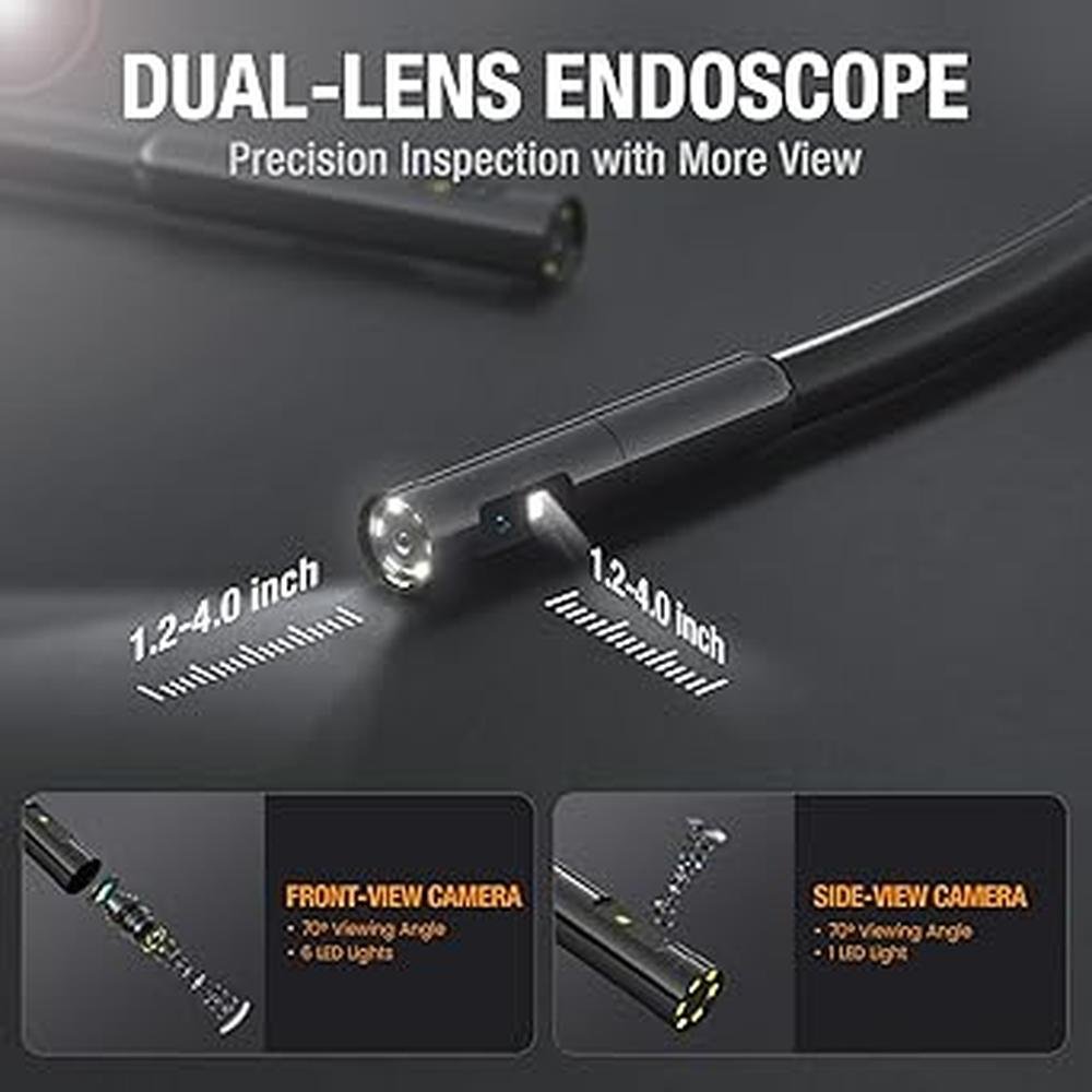 Camera Dual Lens: Teslong MS450 4.5 HD Snake Borescope – Close-up Detail