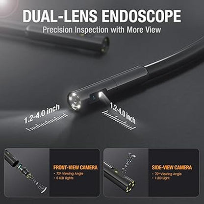 Camera Dual Lens: Teslong MS450 4.5 HD Snake Borescope – Close-up Detail