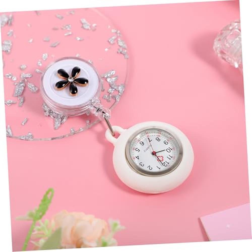 Nurse Watch: Hemobllo Nurse Lapel Watch Clip-On Retractable – Front View