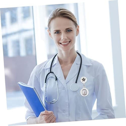 Nurse Watch: Hemobllo Nurse Lapel Watch Clip-On Retractable – Side View