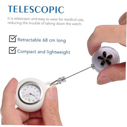 Nurse Watch: Hemobllo Nurse Lapel Watch Clip-On Retractable – In Use
