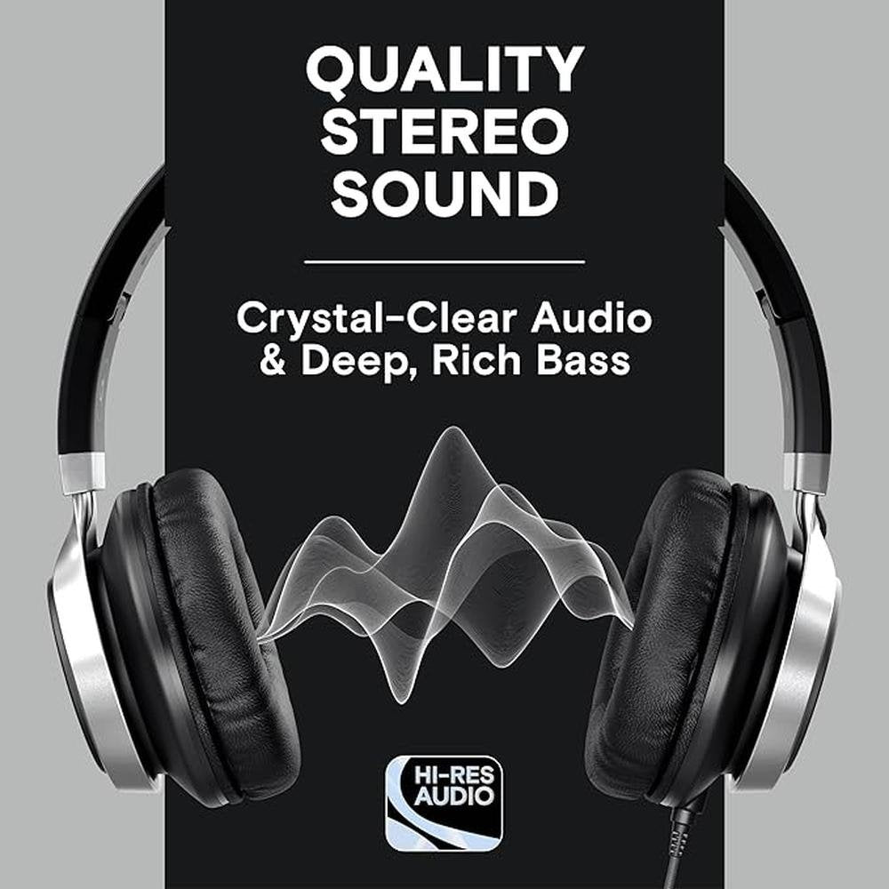 ARTIX CL750 Wired Headphones with Mic & Volume Control – Side View