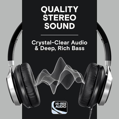 ARTIX CL750 Wired Headphones with Mic & Volume Control – Side View