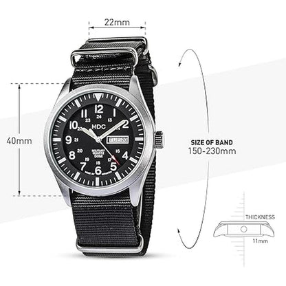 Men Infantry Watches: USA Warehouse Analog Black Tactical – In Use