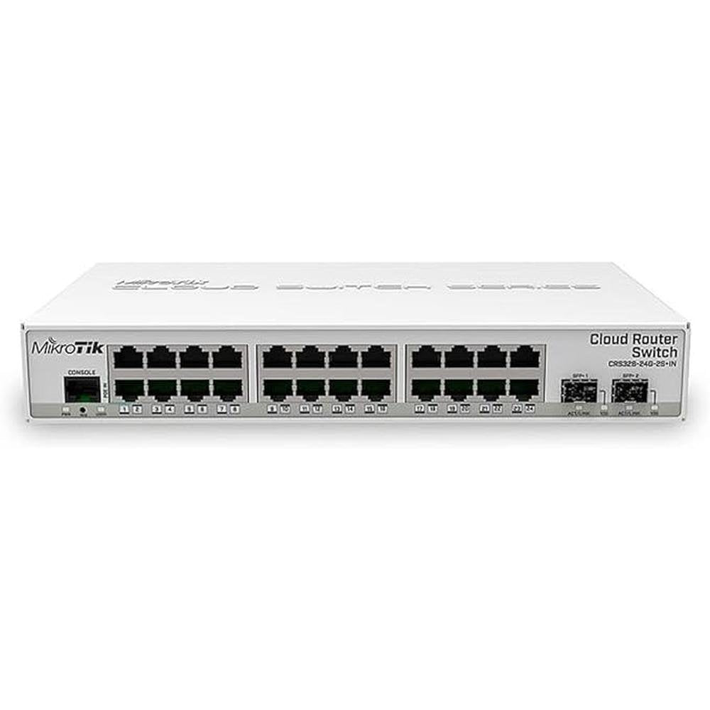 MikroTik Cloud Router Switch 326-24G-2S+in with RouterOS – Front View