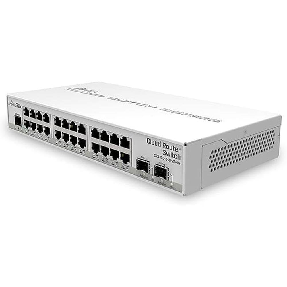 MikroTik Cloud Router Switch 326-24G-2S+in with RouterOS – Side View