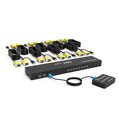 KVM Switch: MT-VIKI 8 Port 8x1 Rackmount KVM Switch VGA – Front View