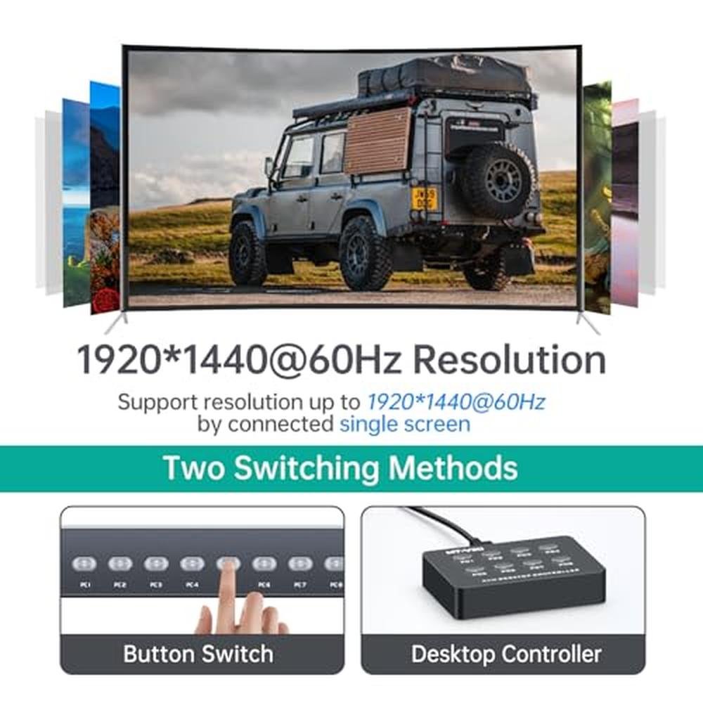KVM Switch: MT-VIKI 8 Port 8x1 Rackmount KVM Switch VGA – In Use
