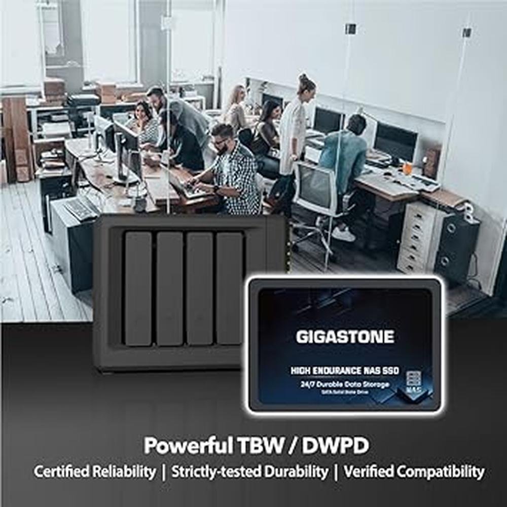 Gigastone 1TB NAS SSD Drive: High-Endurance TLC Storage – Packaging