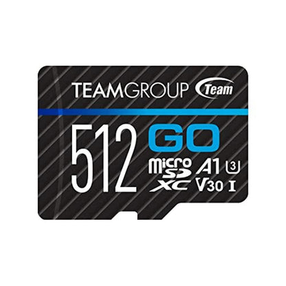 Teamgroup 512GB: Teamgroup GO Card Micro SDXC UHS-I U3 V30 – Front View