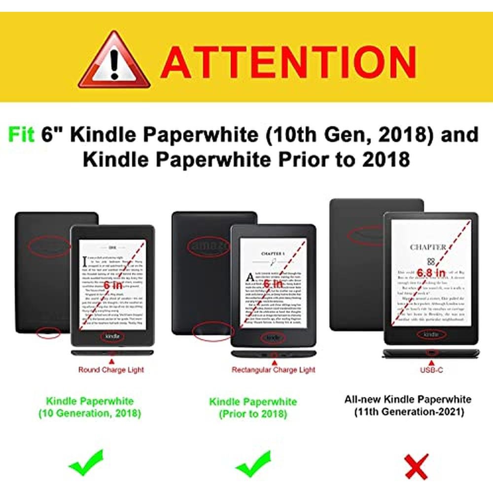 Kindle Paperwhite 2018: Fintie Stand Case – Side View