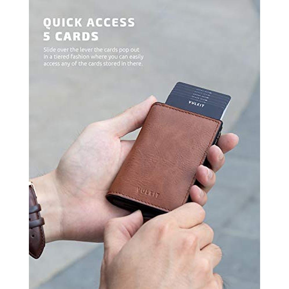 Vulkit Holder: VULKIT Card Holder Pop-Up Slim Wallet – Side View