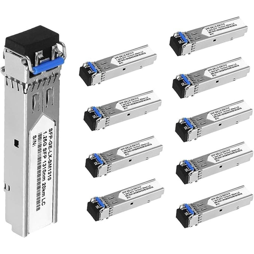 10Pcs SFP Network Transceiver Module – Front View