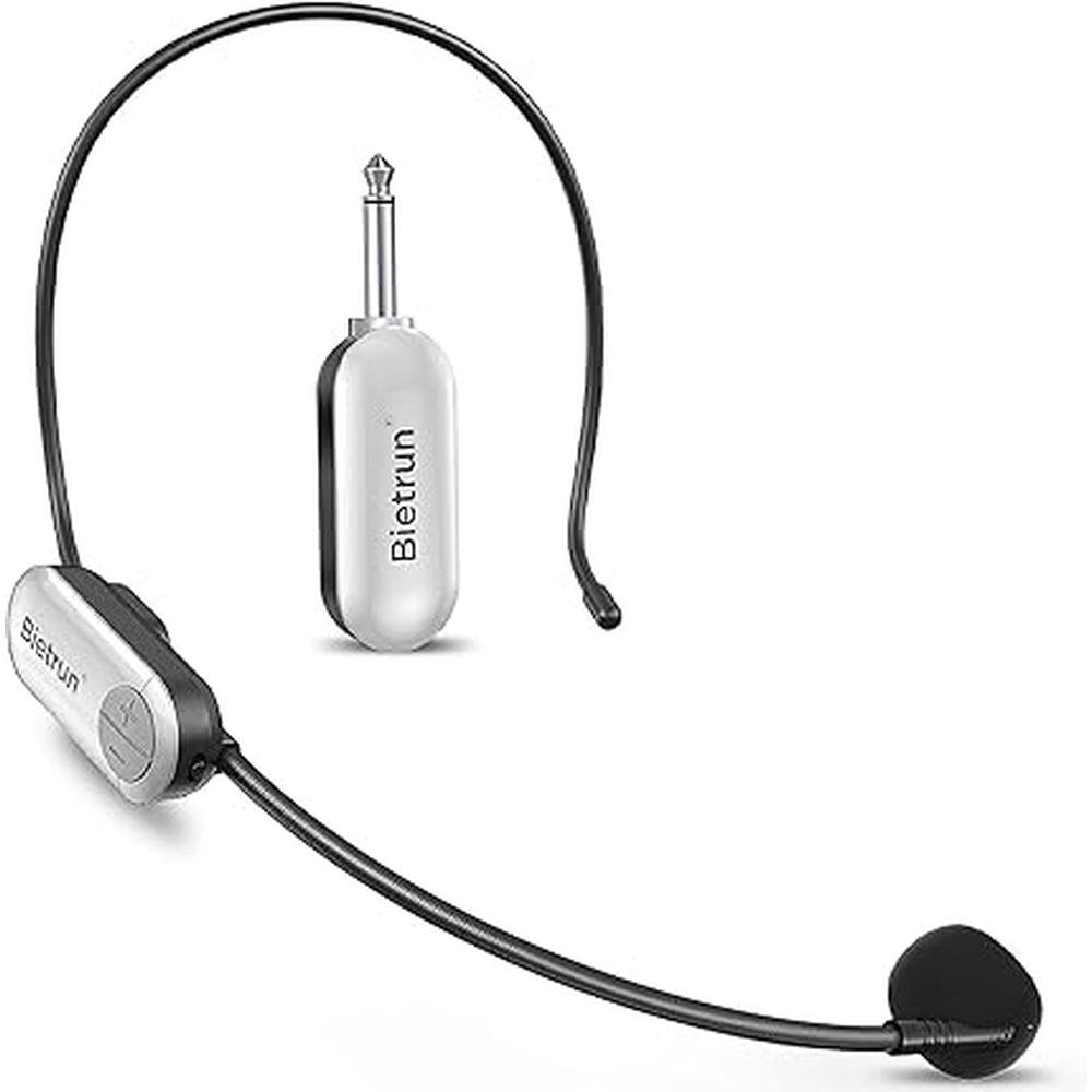 Mic Headset: Bietrun UHF Wireless Microphone Headset 165ft – Front View