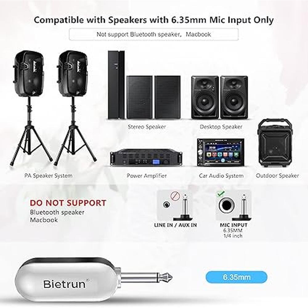 Mic Headset: Bietrun UHF Wireless Microphone Headset 165ft – In Use