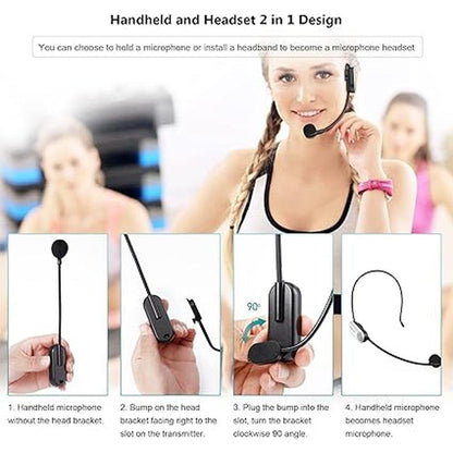 Mic Headset: Bietrun UHF Wireless Microphone Headset 165ft – Packaging
