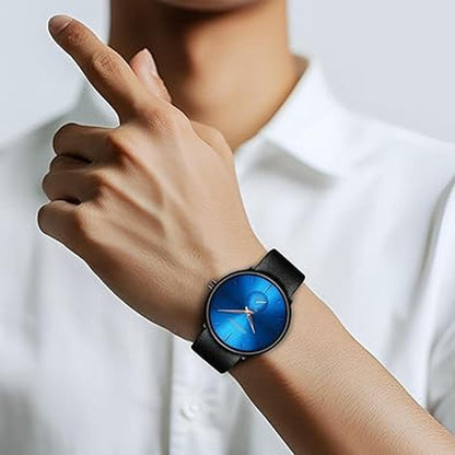 Mens Watches: FIZILI Ultra Thin Minimalist Waterproof – Close-up Detail