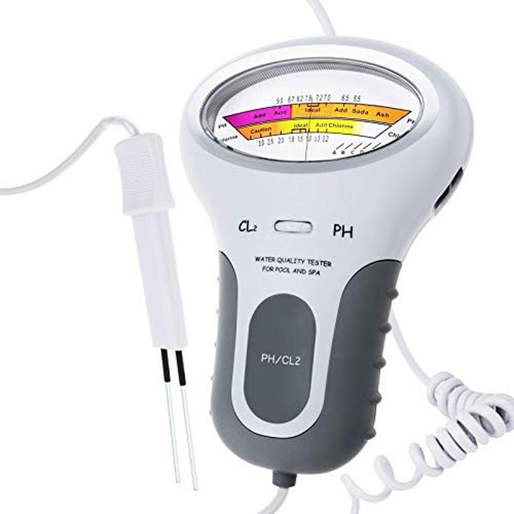 High-Performance 2-in-1 Chlorine & pH Meter: Advanced Water – Front View