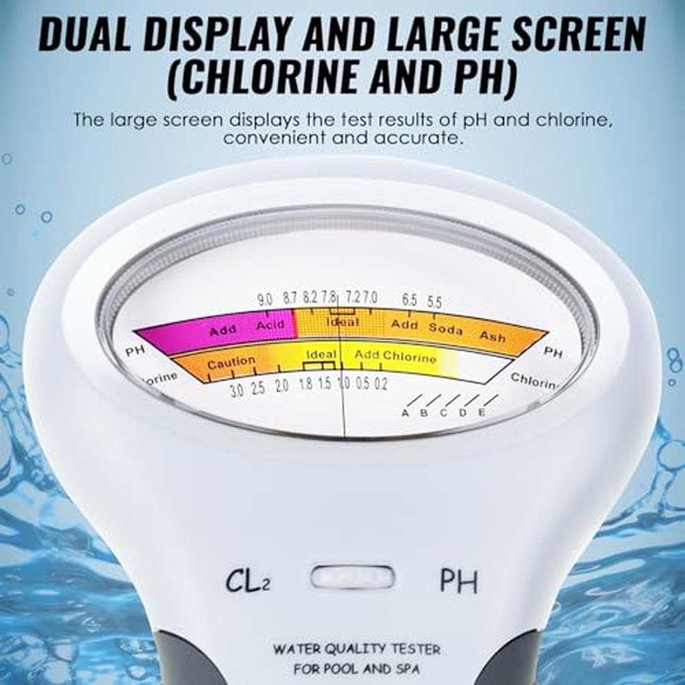 High-Performance 2-in-1 Chlorine & pH Meter: Advanced Water – Close-up Detail