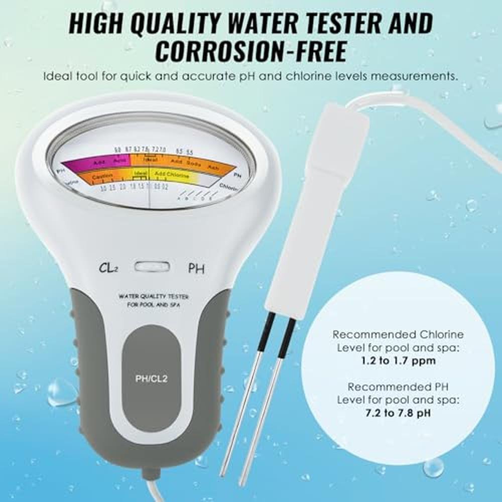 High-Performance 2-in-1 Chlorine & pH Meter: Advanced Water – Packaging