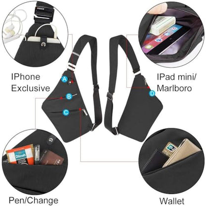 Bag Crossbody: OSOCE Lightweight Sling Bag Anti-Theft – Close-up Detail