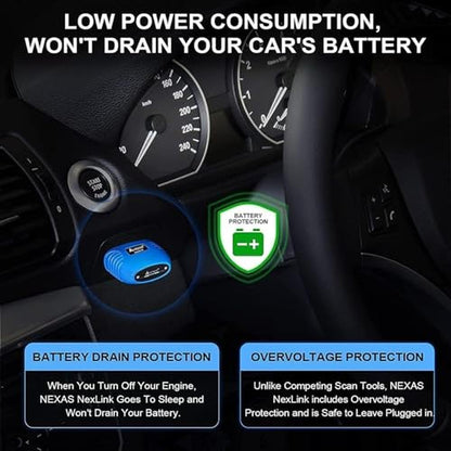 NEXAS NexLINK Bluetooth OBD2 Scanner for Car – In Use