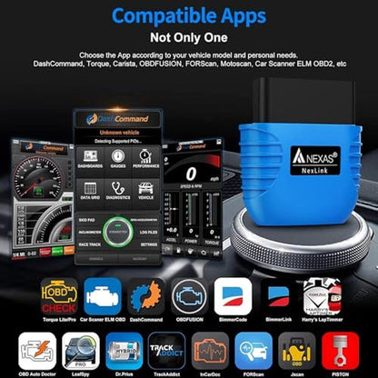 NEXAS NexLINK Bluetooth OBD2 Scanner for Car – Packaging
